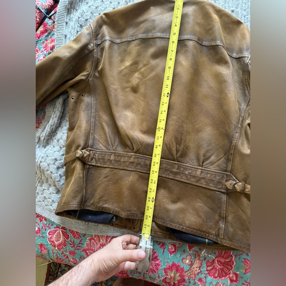 Vintage Roughneck Polo Ralph Lauren Aviator Distressed Leather Jacket XXL - Picture 11 of 12